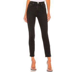 GRLFRND Karolina Crystal Embellished Denim in Fireworks Black